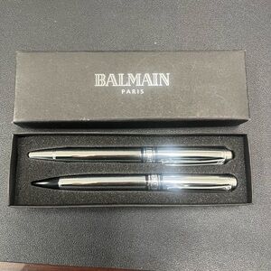 Balmain Silver Writing Instrument Set-ENGRAVED with a logo